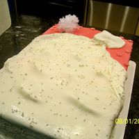 Wedding Dress Old-fashioned chocolate cake with whip cream filling, milk chocolate frosting. It's a version of one I saw here,but made to look like...