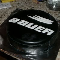 Hockey Puck first attempt at airbrushing a cake. Brother-in-law really liked his cake.