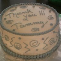 My First Decorated Cake Ok..after seeing all the wonderful cakes here, I was a little scared to put this up. This is the cake I used the paper towels on...and well...