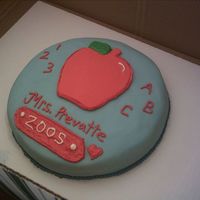 First Fondant Cake I made this cake for my son's teacher. This is the very first cake I made with fondant. I messed the banner up, but other than that I...