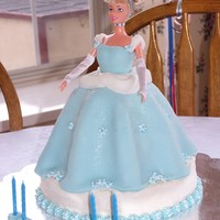 Cinderella Princess Doll Cake Stand Up 3D This cake was for a friend's little girl's 4th birthday. Baked in a pampered chef bowl for dress & inserted the doll (wrapped...
