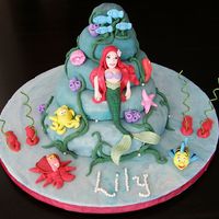 Ariel Little Mermaid Under The Sea Birthday Cake I made this cake for my daughter Lily's 4th birthday. She loves anything & everything Ariel, so I wanted it to be special....