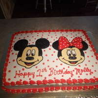 Mickey N Minnie van/choc...bc icing