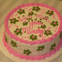 Pink And Green Made this last minute for a co-worker's going away party...turned out ok.