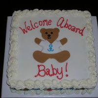 Welcome Aboard! Fondant with buttercream decorations