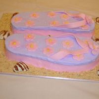 Flip Flops Bc icing with fondant accents.