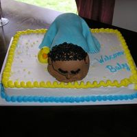 First Mmf Exp. This was my first mmf experience. baby and duck are made from fondant.