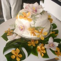 My First Wedding Cake. Chocolate With Kahlua Cream Cheese Filling And Buttercream Icing This was a wedding gift to a friend. She wanted a cake to cut since they had cupcakes for the guests. It turned out great and she loved it...