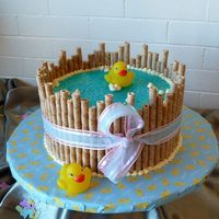 Rubber Duck #2 second baby shower duck cake I have done simple but oh so cute. white chocolate cake butter cream frosting with lemon and raspberry filling...