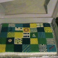 Quilt Cake A last minute cake I did for a friend. When I mean last minute I bake and covered this cake in three hours.