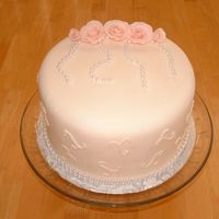 Gluten-Free Wedding Cake Three layer vanilla gluten-free wedding cake made specifically for the bride to eat, sheet cakes were bought for the rest of the guests.