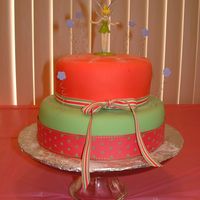 Tinkerbell Cake This was done for my daughter's 4th birthday party (the first of two). Top cake was chocolate and bottom was a white. Both had BC...