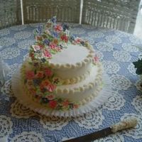 Spring Wedding This was the first cake I did after completing the wilton courses.