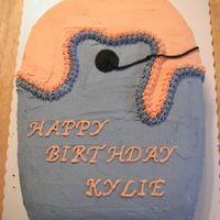 Boogie Board buttercream icing, chocolate cake with whipped cream chocolate pudding filling. My daughter's 12th birthday cake...had a little...