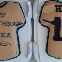 Softball T-Shirt This was done for a friend's daughter. Wasn't sure I could get true colors out of dyeing chocolate frosting so I just used the...