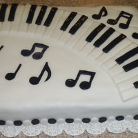Piano Recital Cake Yellow cake with homemade fondant for the decorations. Thanks to other CCers who made similar cakes for the wonderful inspiration!