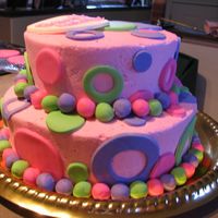 Polka Dots. Love this style of cake!Finally got a chance to make one.Pretty happy with how it came out.