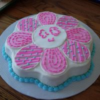 Petal Cake Cake made to match the pillows and bedding for the nursery.