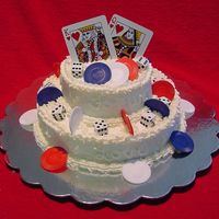 Las Vegas Wedding A co-worker asked me to make a small cake (for like 5 people!) for her friend who went to Vegas for the weekend to get married. This is...