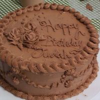 Chocolate Birthday another cake for one of my husbands brothers.