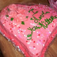 Made This Cake For My Brothers Wife. chocolate with pink buttercream