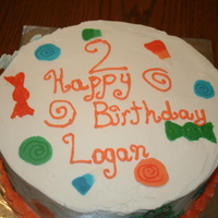 Logan's Monster Cake This is the cake I did for my son's 2nd birthday. It's only my 4th cake ever. All of the decorations are white chocolate...