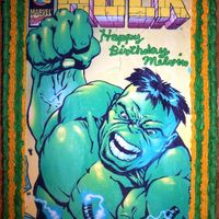 Incredible Hulk Incredible Hulk Edible Image Cake