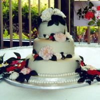 Camillias This was my first wedding cake. As the groom was very active in the local Camillia Society, I had planned on using fresh camillias. But...