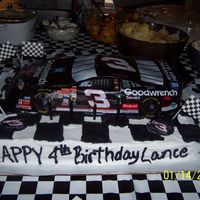 4Th Birthday Dale Earnhardt Car Cake... This was for my little boy's 4th birthday party. He had a race car theme and we went from there. It was a really good cake but...