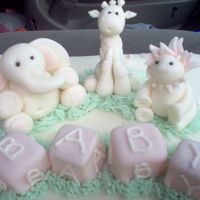 Baby Shower Cake Toppers little animals made from MMF, first time making anything like this and thought they were cute. i did use the tutorial on here to help with...