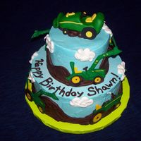 John Deere Tractors This was made for a friend who was having a John Deere birthday for her son. I figured the easiest way to do the tractors was the chocolate...