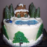 Cabin In The Woods I made this for my sister's boyfriend who comes from Maine. They were going to his family's house on a lake for his birthday. It...