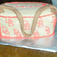 Purse Cake all butter cream with fondant strap.