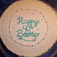 Barbie's Surprise Party Cake This cake is just buttercream icing....The cornelli lace was new for me.