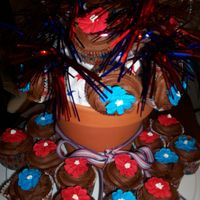 Memorial Day Cupcake Bouquet Thanks CC for the cupcake bouquet tutorial. This was a big hit at the bbq. Chocolate cupcakes, chocolate bc and royal icing flowers. Thanks...