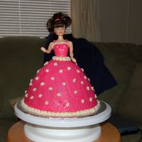 Princess Cake made for nieces 3rd birhtday. buttercream cake and icing.
