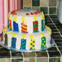 Birthday Candles i made this cake for my husband for his birthday. i got the idea out of the wilton yearbook 05' or 06'. i changed it up a little...