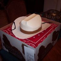 Cowboy Hat With Barbwire Cowboy hat made with strands of barbwire.