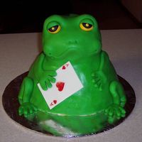 Ace Of Hearts Frog Made from one of Debbie Brown's books. Person wanted a frog holding an ace of hearts.