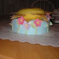 Spring Cake lemon cake with BC icing and fondant decorations