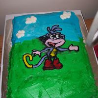 Boots The Monkey The black icing I used to outline the FBCT ran and ruined the effect.