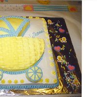 Baby Shower Carriage This my shower cake when i was pregnant with my first son. at the top it says.. WHAAAAA like its coming from the baby inside but it's...