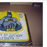 Batman BATMAN pan with b.c. icing
