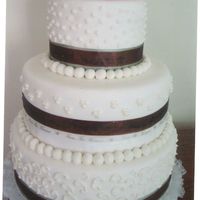 Wedding Cake For Fair cake dummy used for our local fair mm fondant with buttercream accents