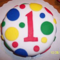 Smash Cake Polka Dots Fondant 2 Of 2 One of the two smash cakes for my son's first birthday. First time with fondant....love it!The other cake has stars :)