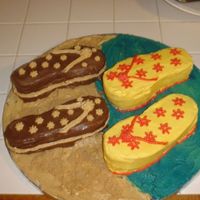 Flip Flops On The Beach My not so successful attempt at a flip flop cake. I guess you could say it was a flop :( . Boy did I have trouble with these. The yellow &...