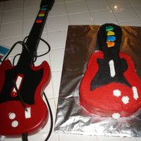 Guitar Hero I made this "Guitar Hero" cake for my step-sons birthday. All butter cream because he doesn't like fondant.