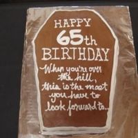 Over The Hill-Coffin The birthday gentleman was actually turning 47.