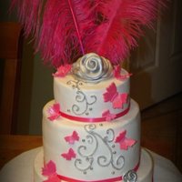 Pink And Silver Cake 