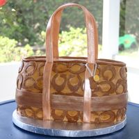 Coach Bag butter cream cake with fondant.
